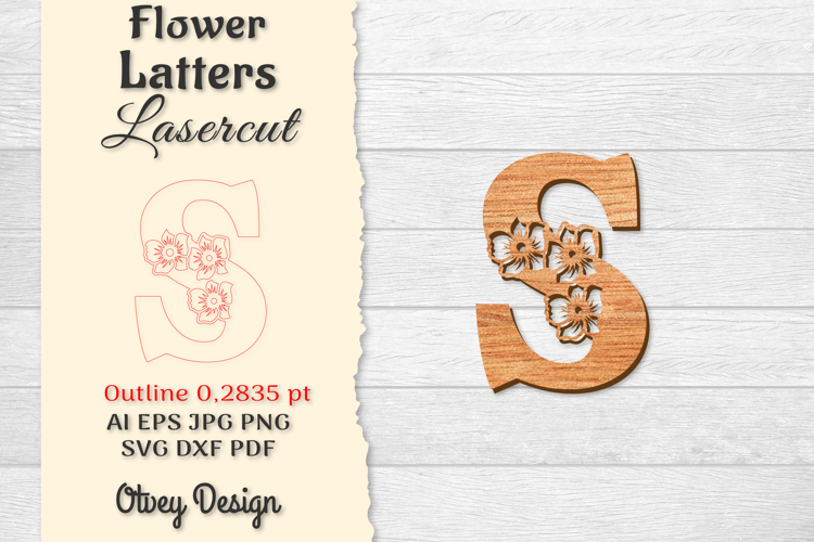 Floral Alphabet Svg Image 24