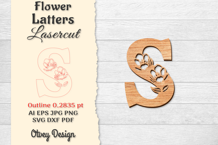 Floral Alphabet Svg Image 17