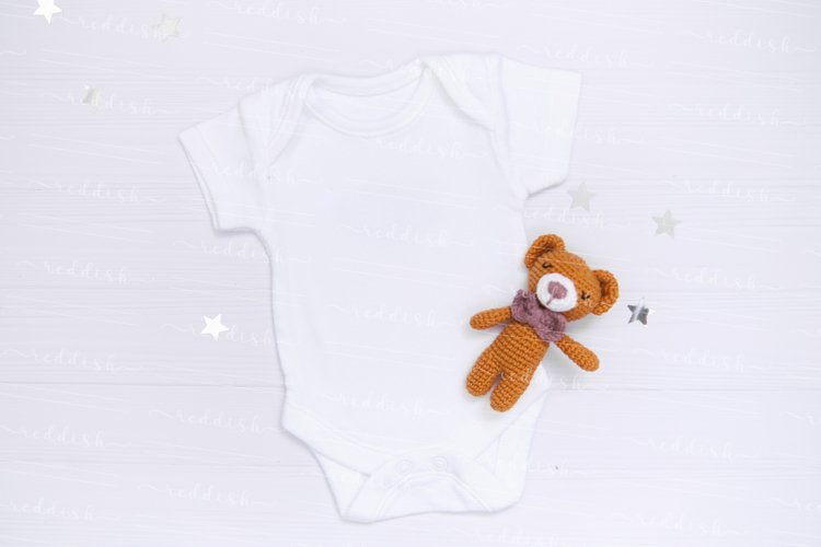 White babysuit mockup JPG 300 dpi, kids mockup