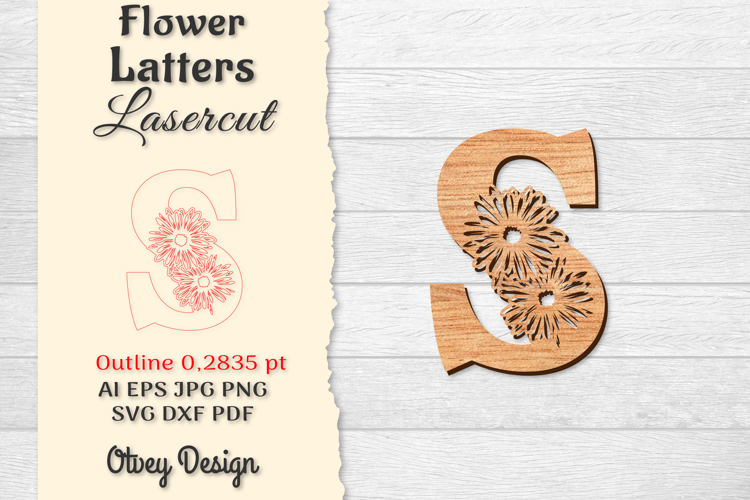 Floral Alphabet Svg Image 22