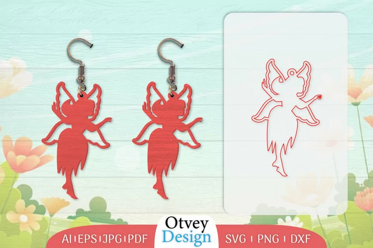 Fairy Earrings Lasercut