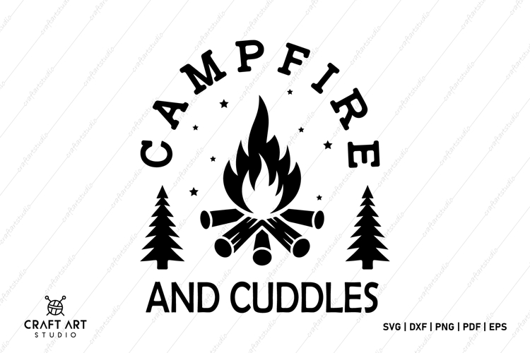 Campfire And Cuddles SVG, Camping SVG, Adventure SVG Designs
