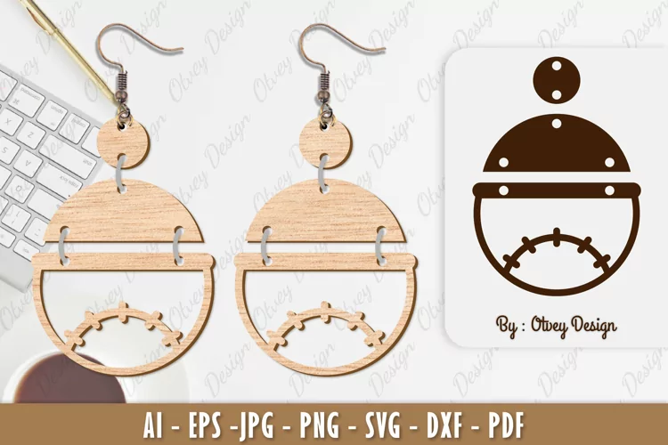 Ball Earring Lasercut