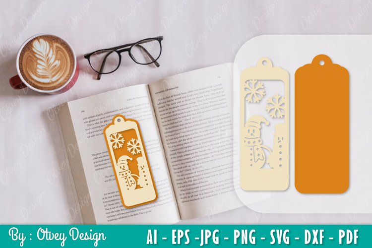 Snowman Bookmark SVG