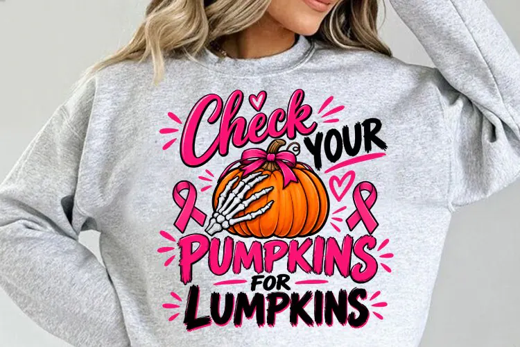 Breast Cancer Pumpkin PNG, Breast Cancer Skeleton PNG