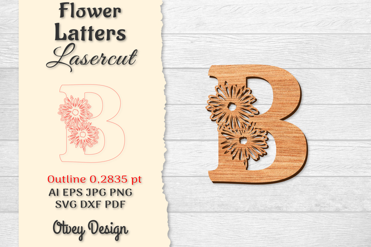 Floral Alphabet Svg Image 5
