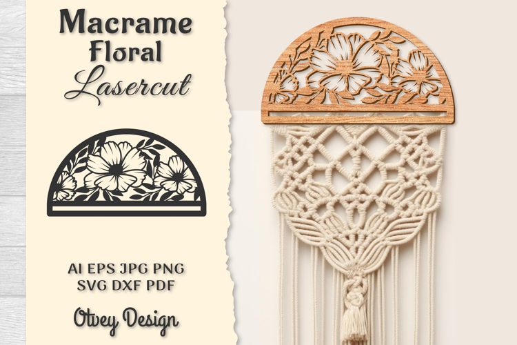 Macrame Frame Floral Lasercut