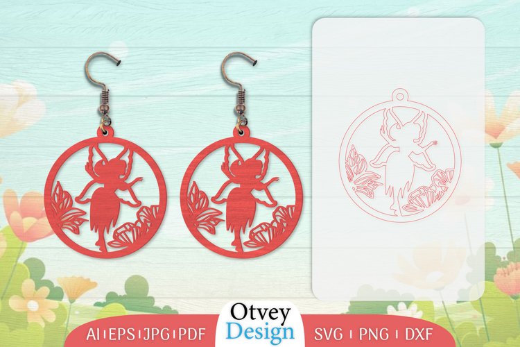 Fairy Earrings Lasercut example image 1