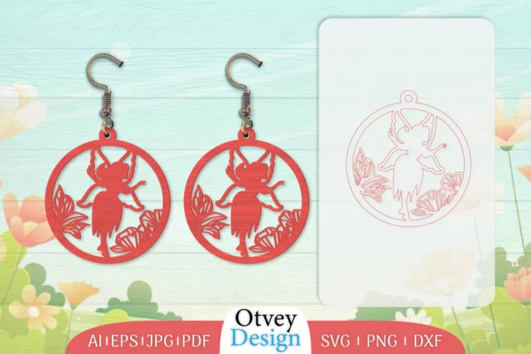 Fairy Earrings Lasercut