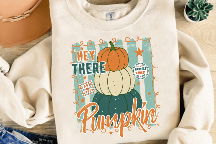 Hey There Pumpkin SVG | Fall Pumpkin Shirt PNG Design