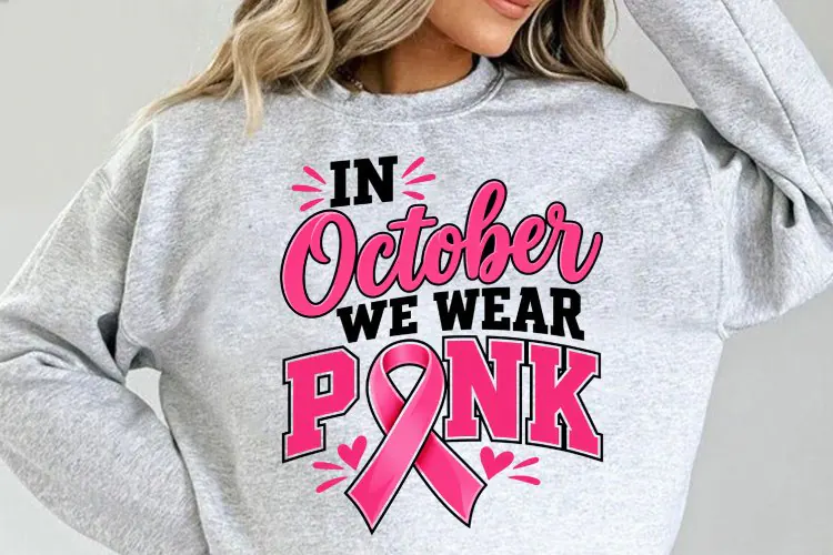 Breast Cancer In October We Wear Pink PNG, Cancer Ribbon PNG