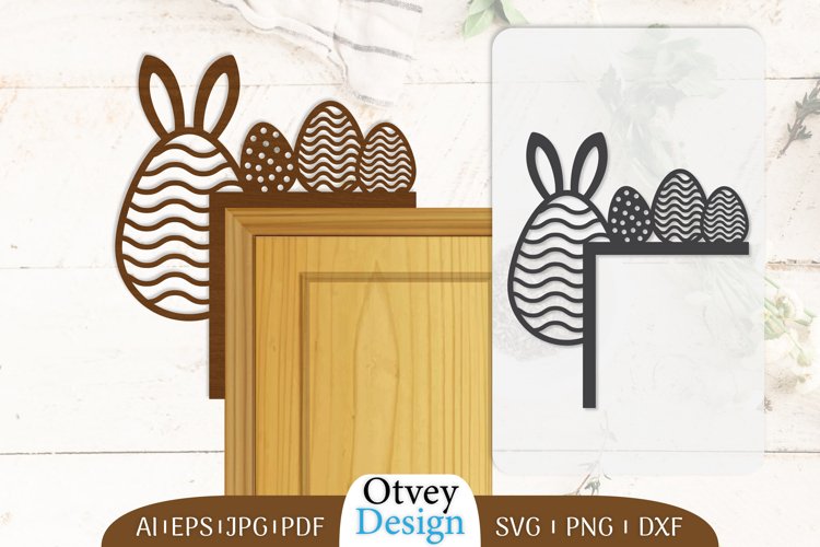 Door Corner Happy Easter Egg Lasercut