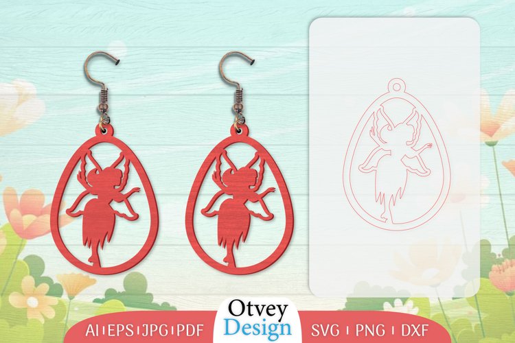 Fairy Earrings Lasercut example image 1
