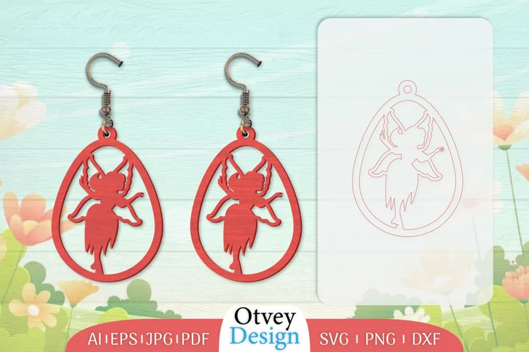 Fairy Earrings Lasercut
