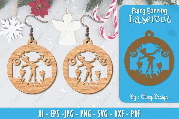 Fairy Earrings Lasercut