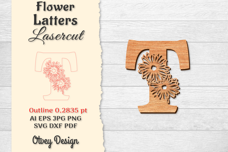 Floral Alphabet Svg Image 24