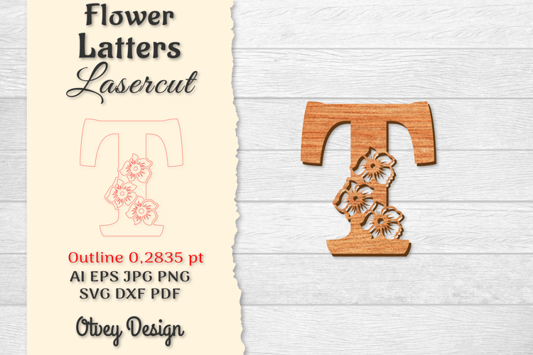 Floral Alphabet Svg Image 23