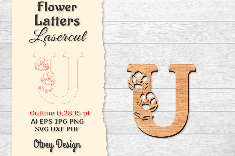 Floral Alphabet Svg Image 19