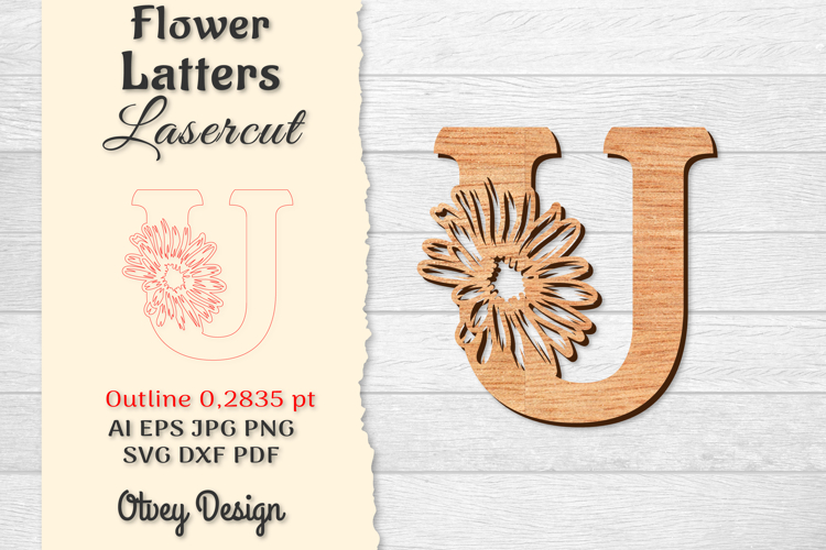 Floral Alphabet Svg Image 16