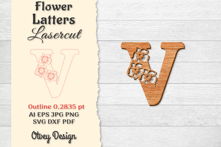 Floral Alphabet Svg Image 20