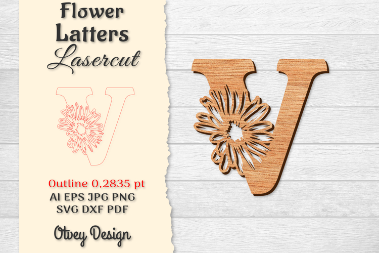 Floral Alphabet Svg Image 14