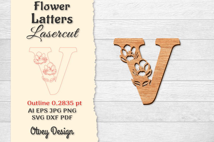 Floral Alphabet Svg Image 20
