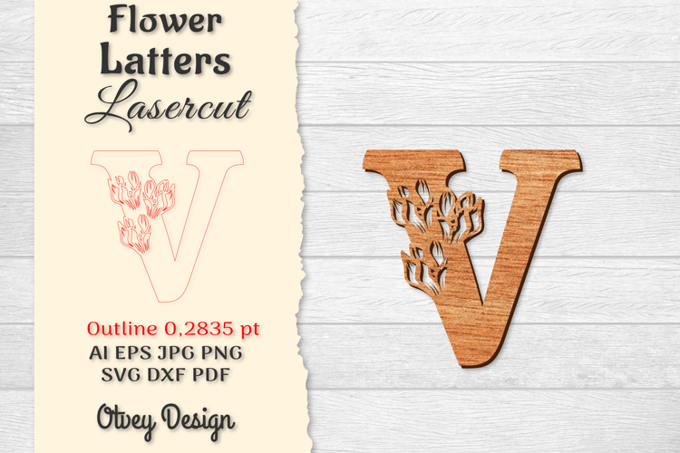 Floral Alphabet Svg Image 17