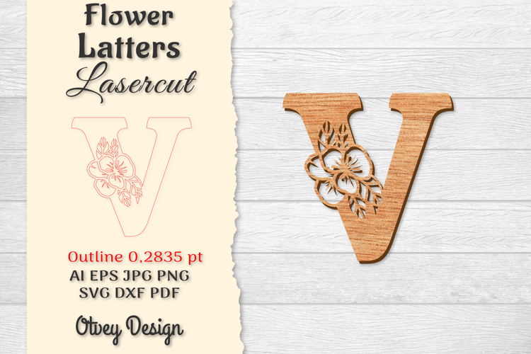 Floral Alphabet Svg Image 22
