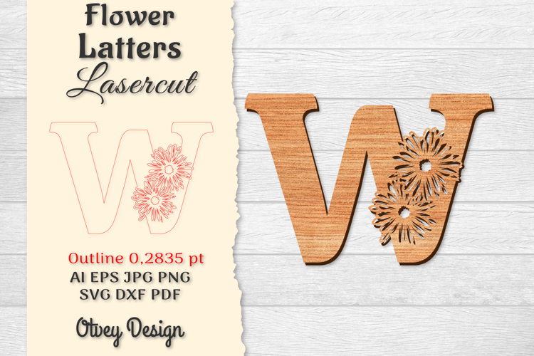 Floral Alphabet Svg Image 3