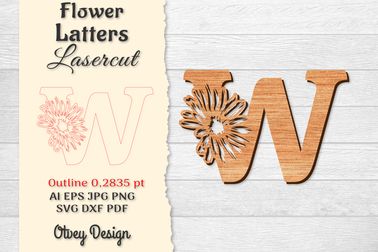 Floral Alphabet Svg Image 15
