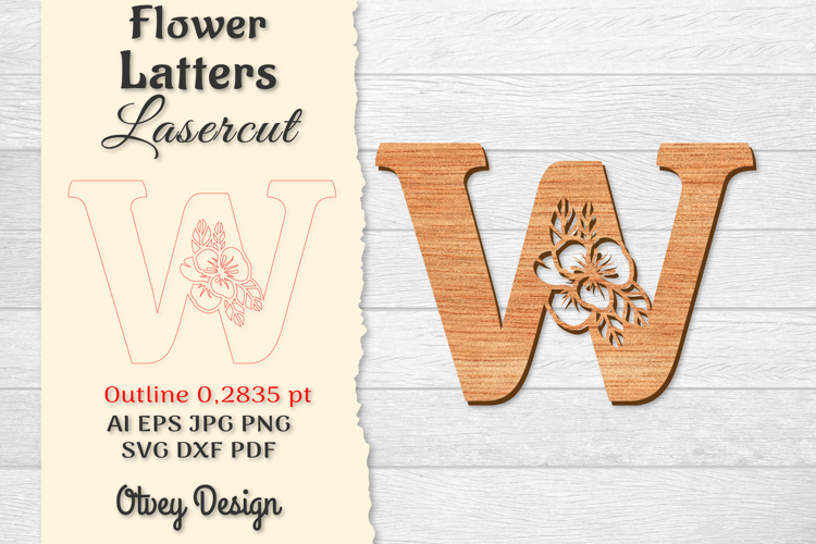 Floral Alphabet Svg Image 24