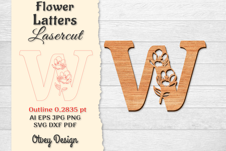 Floral Alphabet Svg Image 21