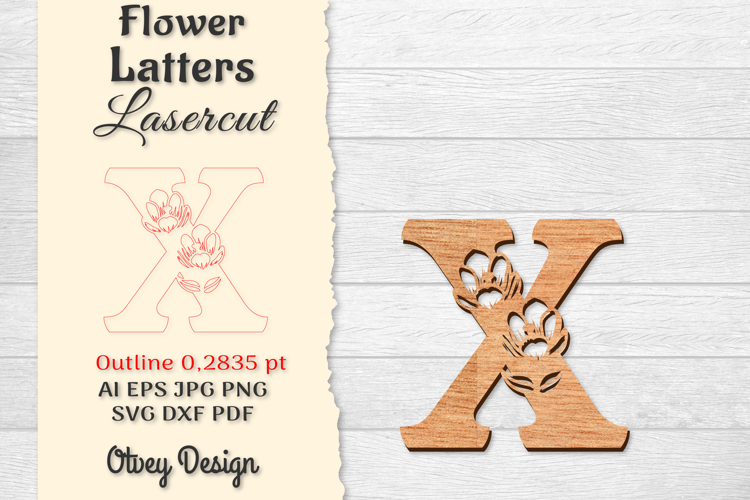 Floral Alphabet Svg Image 23