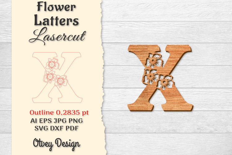 Floral Alphabet Svg Image 19