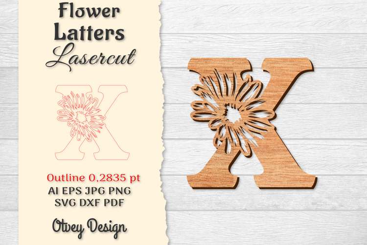 Floral Alphabet Svg Image 13