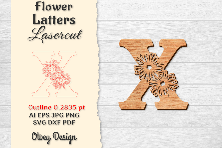 Floral Alphabet Svg Image 4