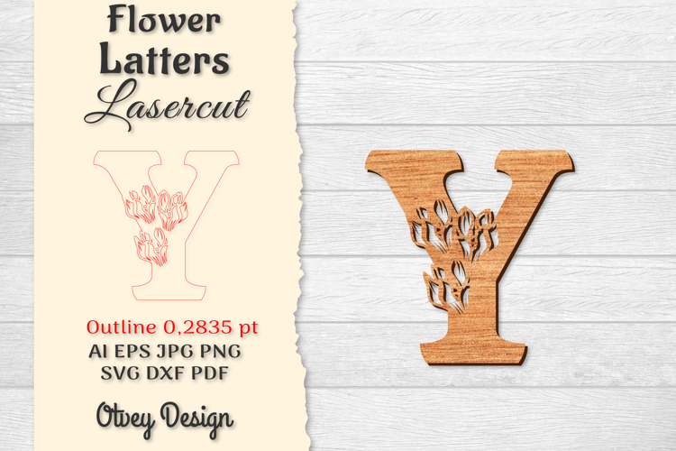 Floral Alphabet Svg Image 20