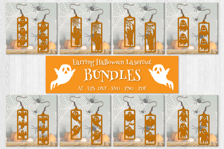 Halloween Earrings Lasercut | Halloween Jewelry Template