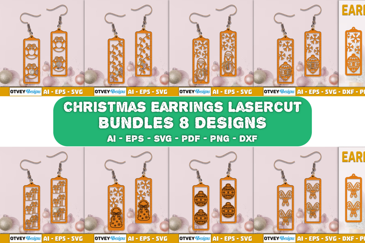 Christmas Earrings Lasercut BUNDLES