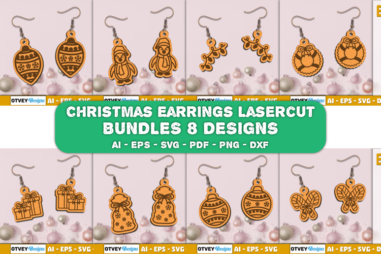 Christmas Earrings Lasercut BUNDLES