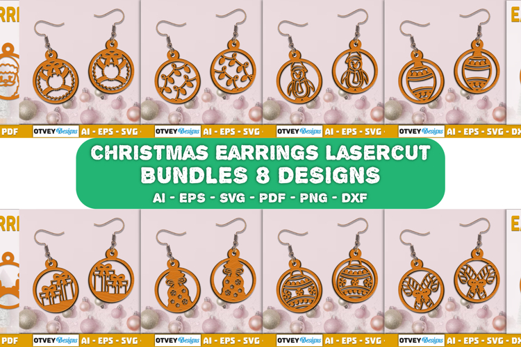 Christmas Earrings Lasercut BUNDLES