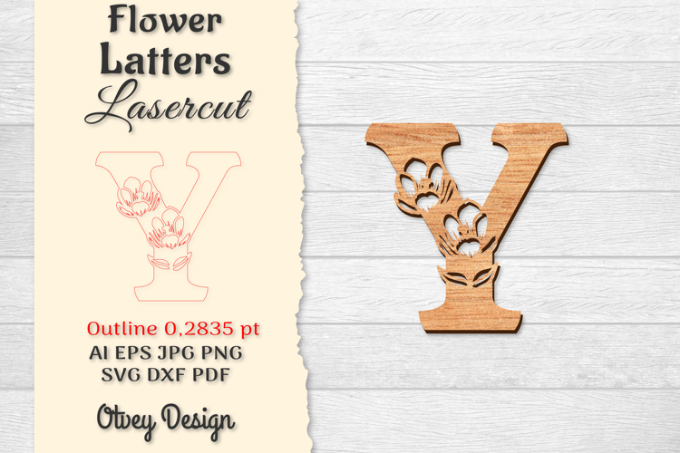Floral Alphabet Svg Image 24