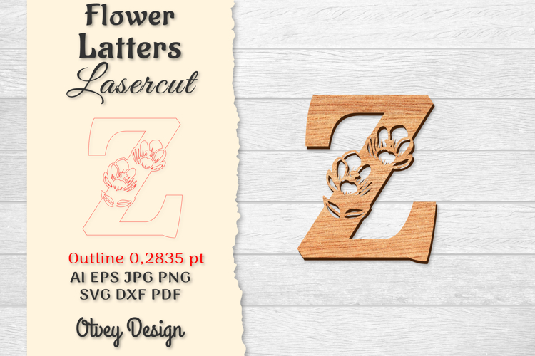 Floral Alphabet Svg Image 22