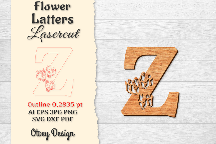 Floral Alphabet Svg Image 21