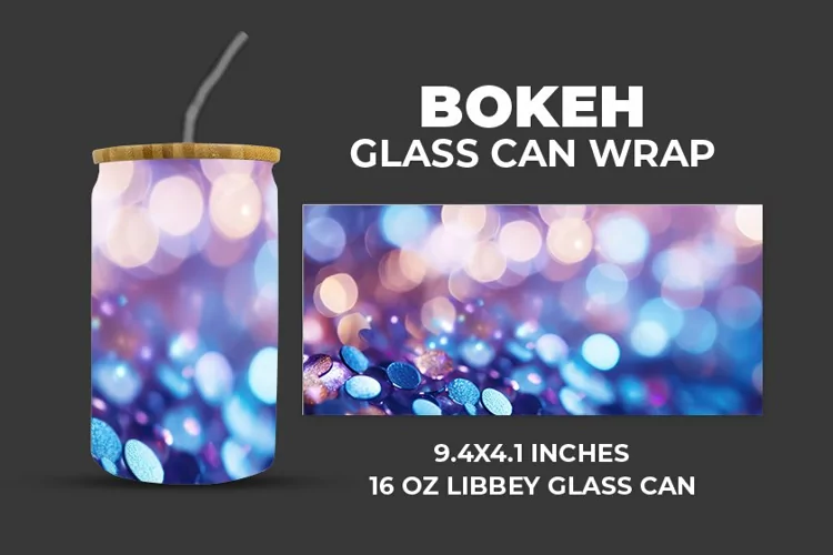Bokeh Glass Can Wrap