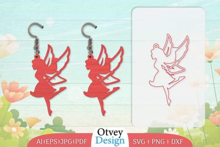 Fairy Earrings Lasercut example image 1
