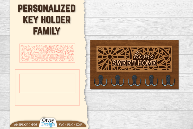 Personalized Key Holder lasercut