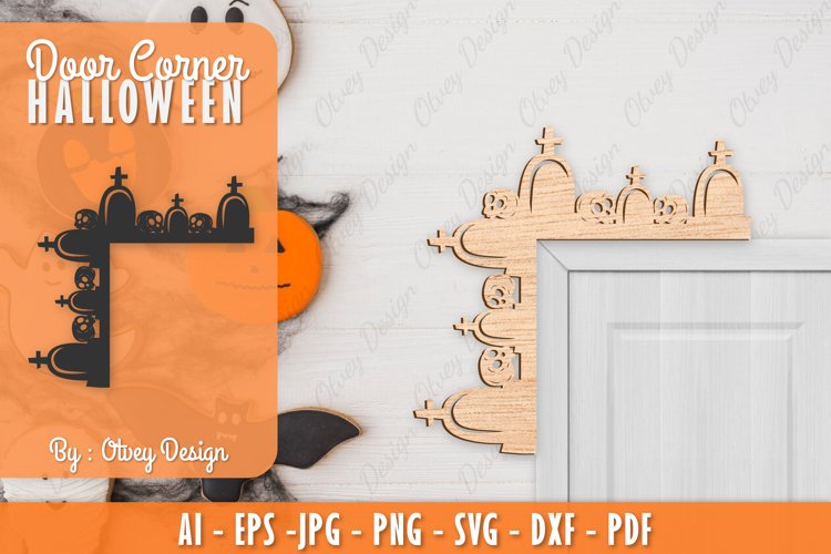 Halloween Door Corner Decoration Lasercut File