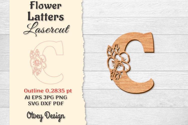 Floral Alphabet Svg Image 4