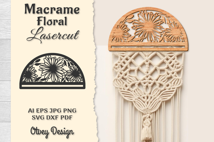 Macrame Frame Floral Lasercut